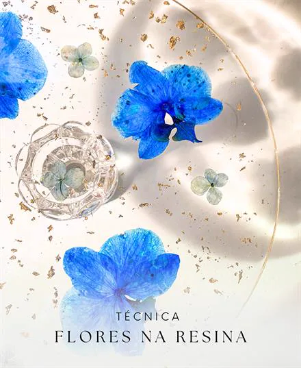 Técnica flores na resina