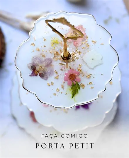 Aula Faça Comigo: porta petit de resina
