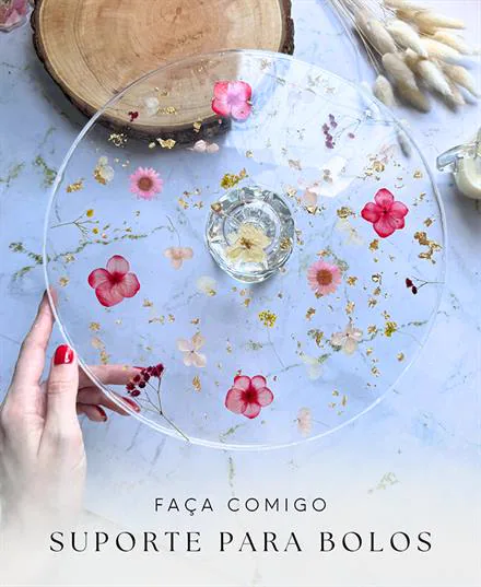 Aula Faça Comigo: suporte para bolos em resina
